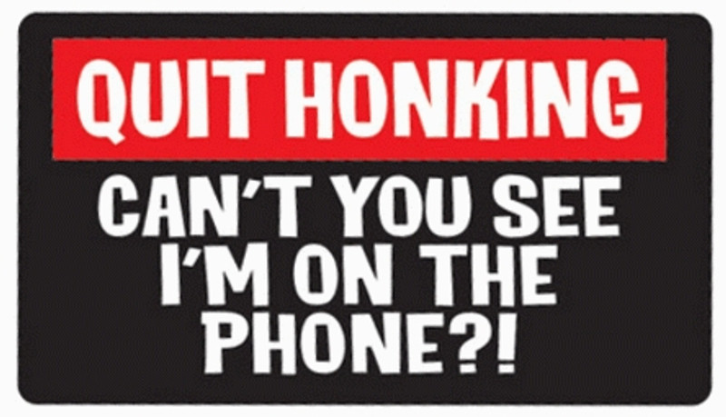 Quit Honking Funny Stickers