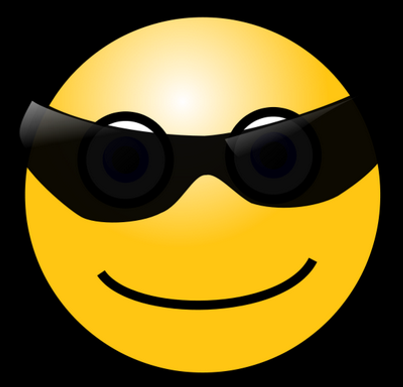 Smiley Cool Face Sticker