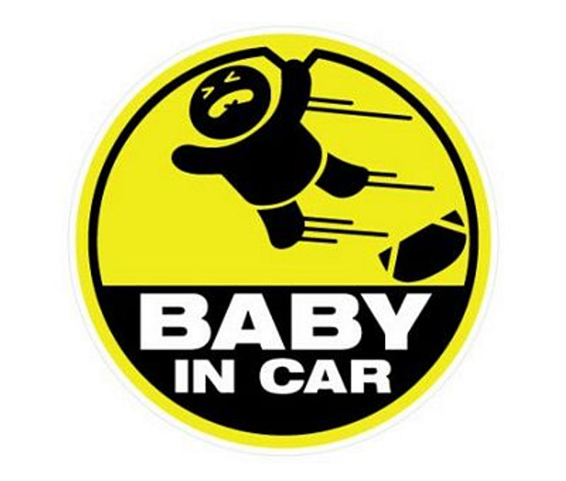 Baby In Car funny color auto sticker