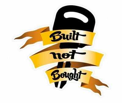 Built Not Bought Ribbon funny color auto sticker