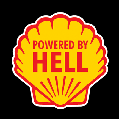 Powered By Shell Sticker funny color auto sticker