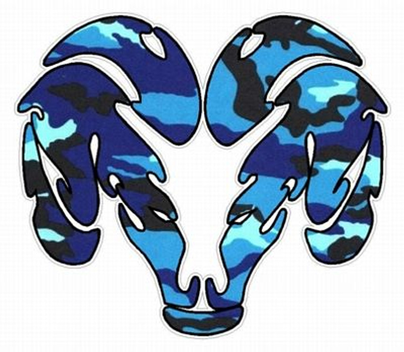 Dodge Ram Tribal Logo - BLUE CAMO