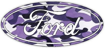 Ford Logo Decal Sticker - PURPLE CAMO