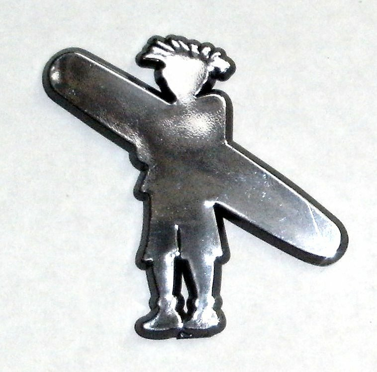 Surfer Dude Chrome Auto Emblem