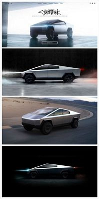 CYBERTRUCK  PHOTO COLLECTION STRIP STICKER