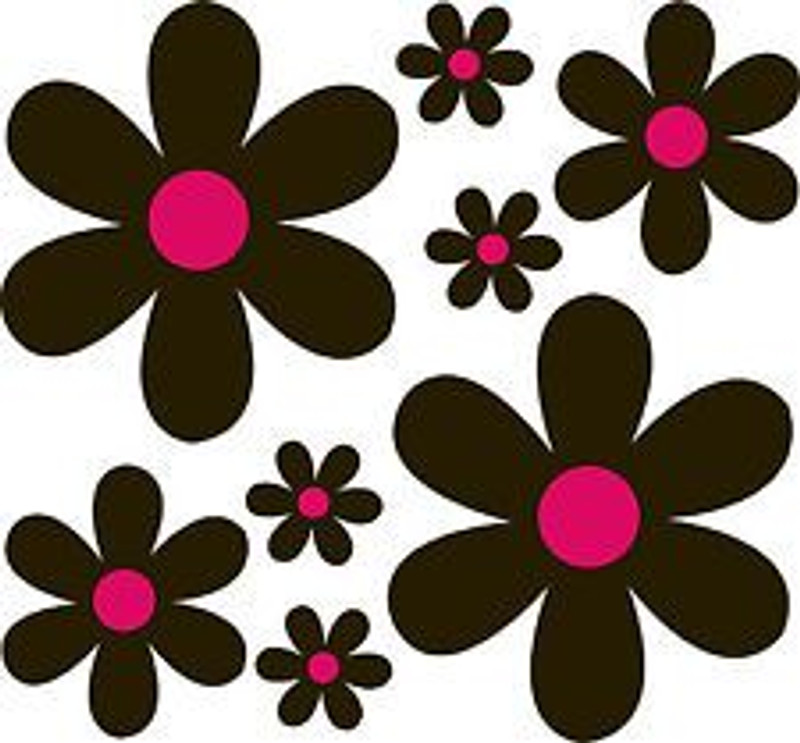 scooby flower car stickers black