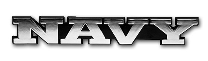 NAVY Chrome Military Car Emblem