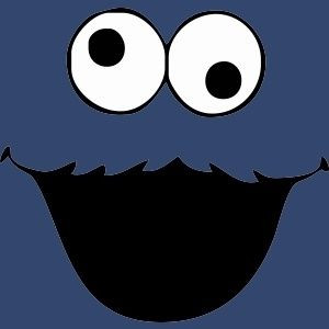 Muppet Cookie Monster SQUARE Sticker