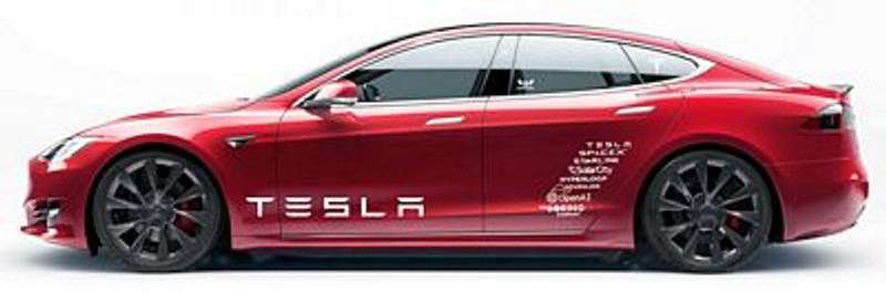 Tesla MS ELON FAN CLUB Sticker set