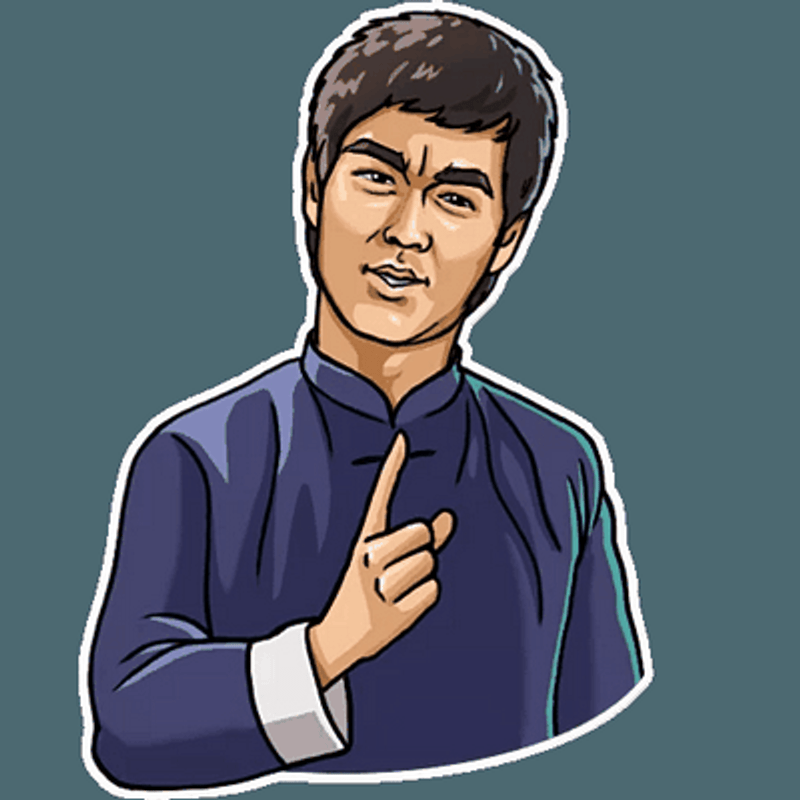 bruce dragon lee celebrity sticker_14