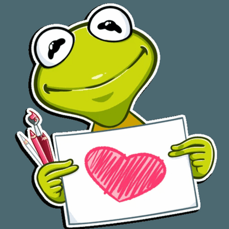 kermit the FROG muppet show sticker 3
