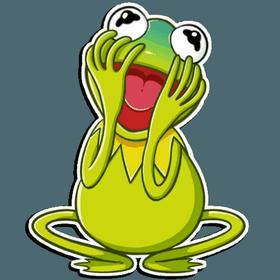 kermit the FROG muppet show sticker 5