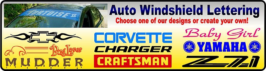 Windshield Vinyl Lettering