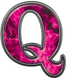 Flaming Letter Stickers (SOLD IN PAIRS)