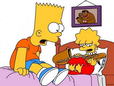 bart and lisa simpson sticker