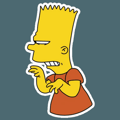 bart simpson CREEPY Sticker