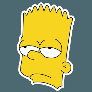 bart simpson HEAD Sticker