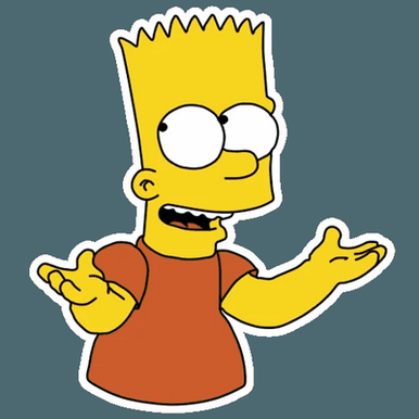 bart simpson HEY MAN Sticker
