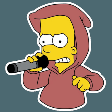 bart simpson JAMMIN DJ Sticker