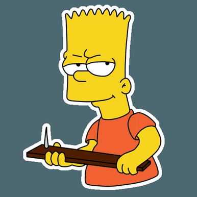 bart simpson NAIL Sticker