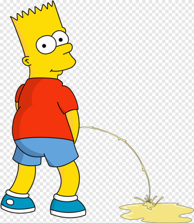 bart simpson PEEING STICKER