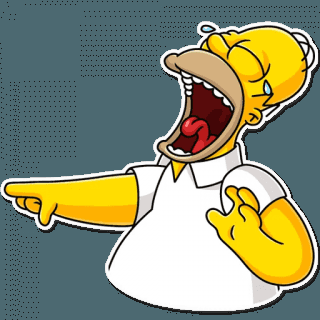 homer jay simpson LAUGHNG HARD Sticker