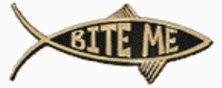 Bite Me Fish Gold Chrome Emblem