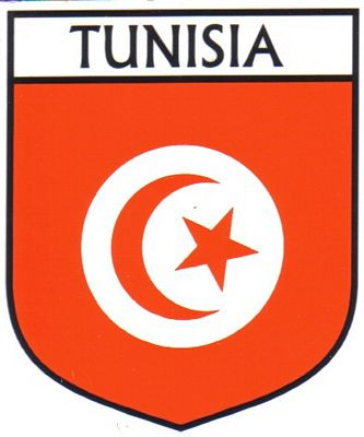 Tunisia Flag Crest Decal Sticker