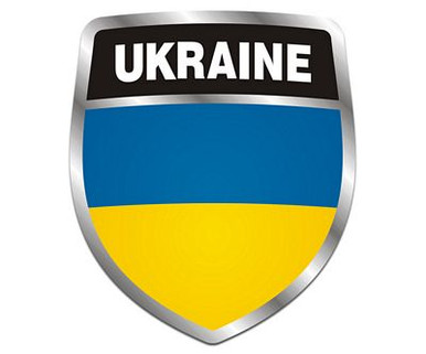 Ukraine Crest Sticker NEW