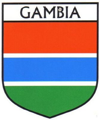 Gambia Flag Crest Decal Sticker