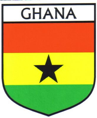 Ghana Flag Crest Decal Sticker