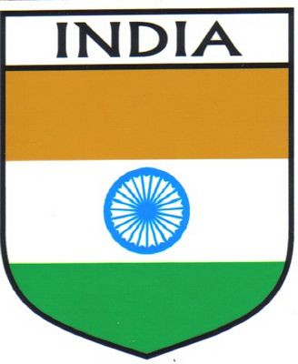 India Flag Crest Decal Sticker