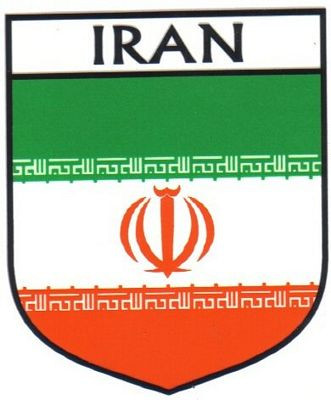 Iran Flag Crest Decal Sticker