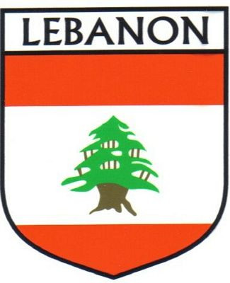 Lebanon Flag Crest Decal Sticker