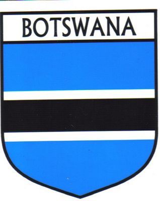 Botswana Flag Crest Decal Sticker