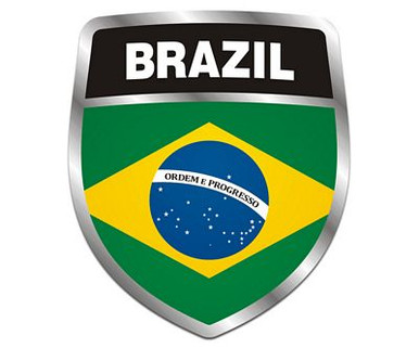 Brazil Crest Sticker NEW