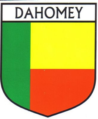 Dahomey Flag Crest Decal Sticker
