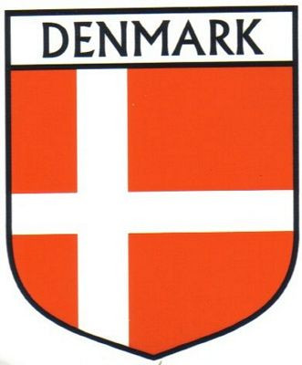 Denmark Flag Crest Decal Sticker