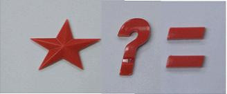 Style 2 RED Italic Punctuation Marks 1.2"