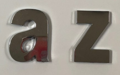 Style 3 Lower Case Chrome Letters a-z 2.2"