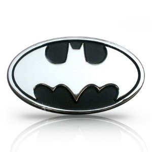 Oval Batman Chrome Emblem