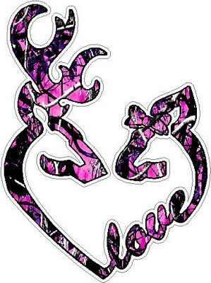 DEER HEADS HEART FILLS - LOVE - MUDDY GIRL