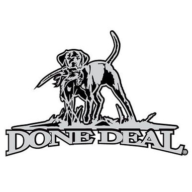 GRAY BLACK WHITE Bird Dog Done Deal Duck Hunting Decal