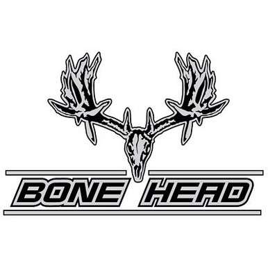 GRAY BLACK WHITE Bone Head Big Buck Decal