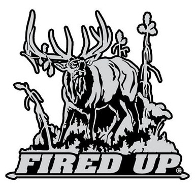 GRAY BLACK WHITE fired up sticker