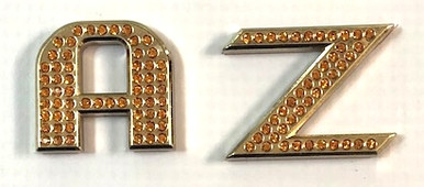 GOLD Crystal Chrome Letters A-Z 1.2"