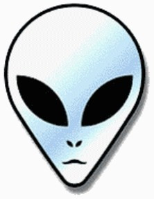 Alien Face Chrome Emblem