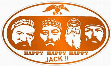 Duck Dynasty Color Oval Sticker ORANGE