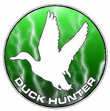 Duck Hunter Circle Decal 88 - Lightning Green