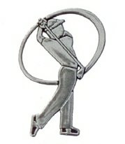 Golfer Chrome Emblem